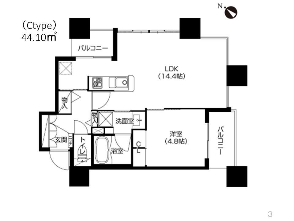 アーバネックス神戸水木通の間取り