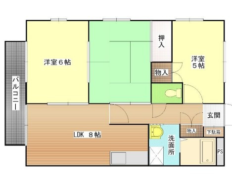 【間取り】 | クラージュ土師A棟