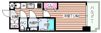 【間取り】 | Luxe西長堀