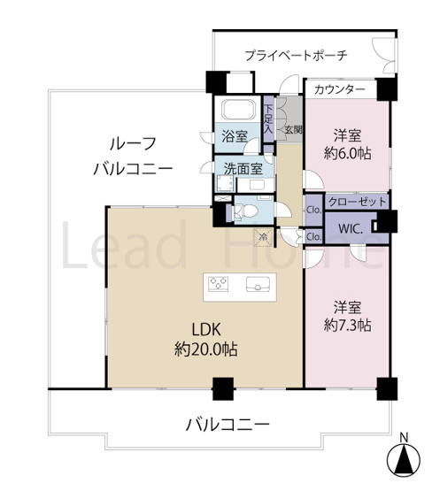 【間取り】 | グランコピエ広尾