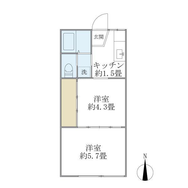 共永コーポ　Ｂ棟の間取り