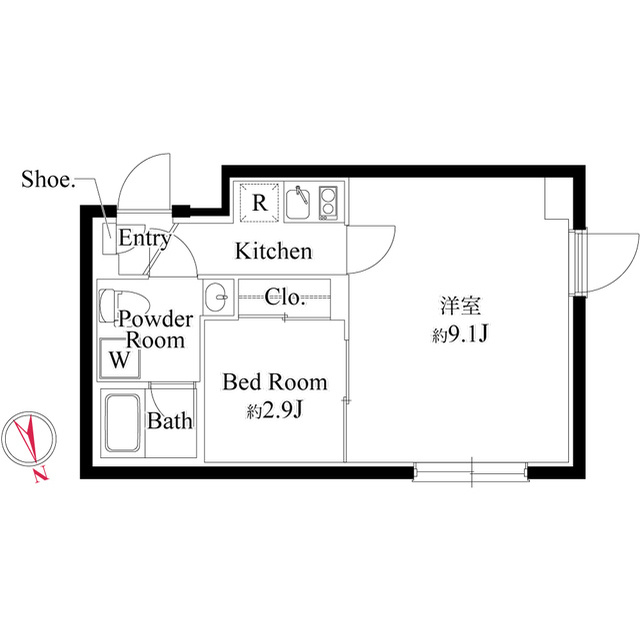 レジデンス北新宿の間取り