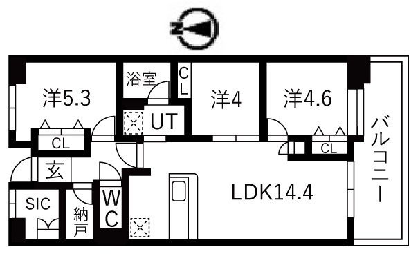 アクティ目黒駅前1号棟の間取り