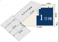 上尾市西宮下2207①　新築一戸建て　ミラスモ　01の区画図|1号棟