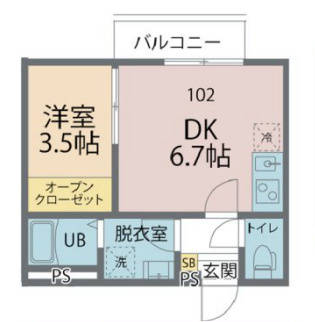 カインドネス千葉公園の間取り