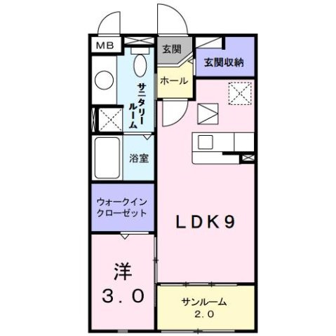 クリ－ル　ポッシュＴ＆Ｋの間取り
