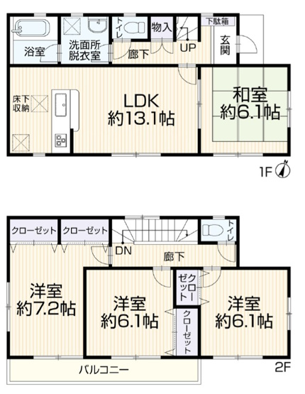 【間取り】 | 清水区谷津町1丁目　中古戸建