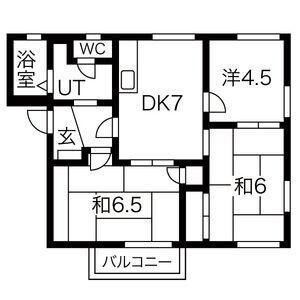 エスポワール北久手ABの間取り