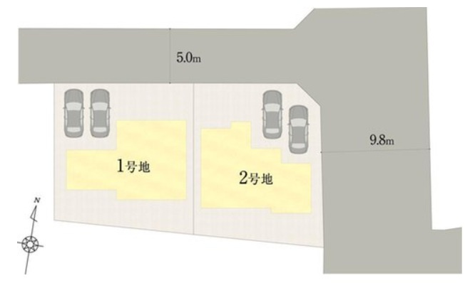 土佐市蓮池　新築戸建　2号棟　（全2区画）の区画図|2号棟