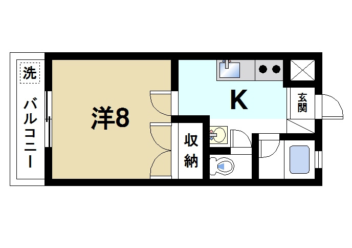 ドウェル佐保川の間取り|広々と使いやすい間取りです。