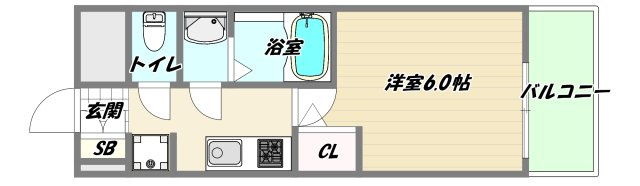大阪市東淀川区西淡路１丁目の賃貸マンションの間取り