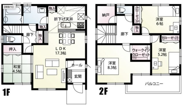 【間取り】 | 鴻巣市人形4丁目　新築戸建　全2棟　1号棟
