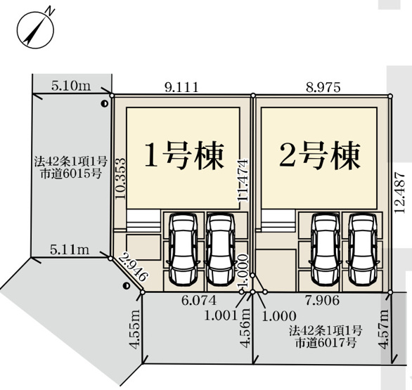 【区画図】 | 北本市西高尾7丁目　Livele Garden　新築戸建　全2棟　2号棟