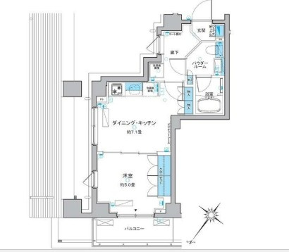【間取り】 | ルフォンプログレ中野富士見町 | 1DKのお部屋です。