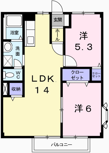パレスイナバの間取り