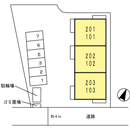 Confort(コンフォート)石川の区画図