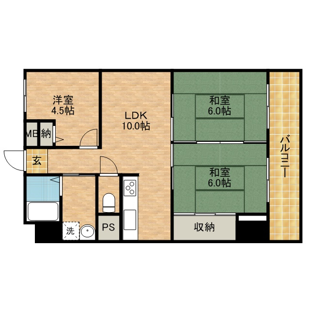 リジェール宝塚の間取り