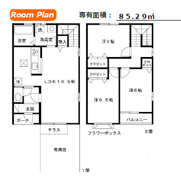 リビングタウン学園北　D棟の間取り