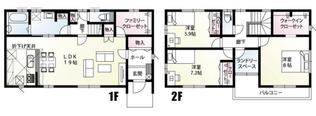 【間取り】 | 鴻巣市人形4丁目　新築戸建　全2棟　2号棟