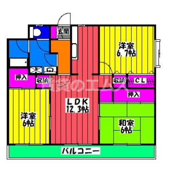 【間取り】 | ルミエール博多 | ルミエール博多の間取り