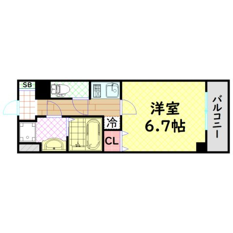 【間取り】 | S－RESIDENCE難波Viale