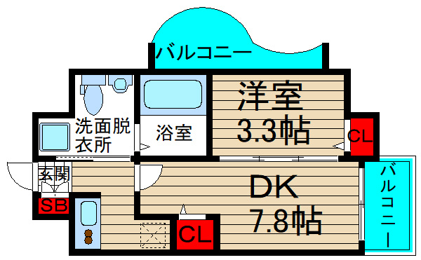 セレニテ上町台北館の間取り