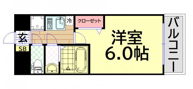 【間取り】 | プレサンス南堀江ザ・センス