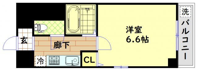 【間取り】 | ベルフレージュ南堀江