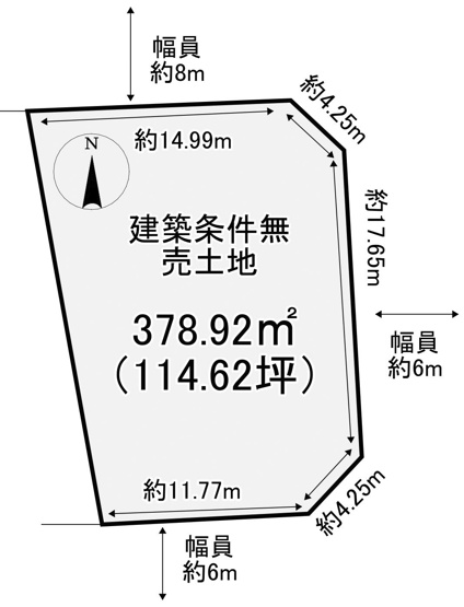 【土地図】 | 松室北河原町　建築条件無し売土地