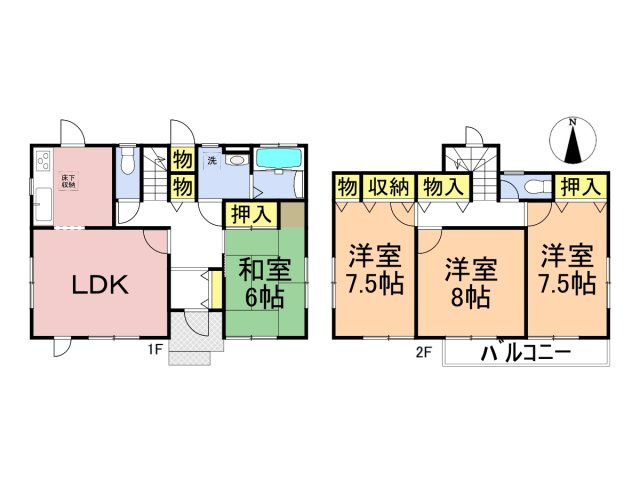 リフォーム 中古戸建　揖斐郡池田町田畑　平成11年築の間取り