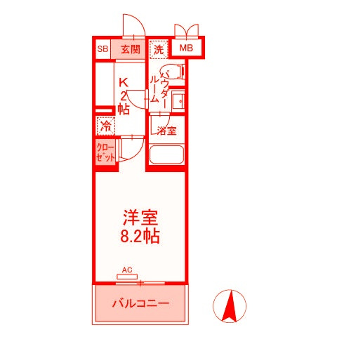 ファンディ平塚の間取り