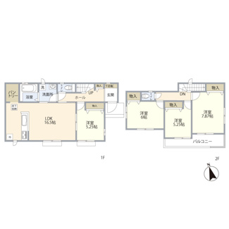 【間取り】 | 土浦市下高津3丁目　新築戸建て　A号棟 | 人気の間取りタイプで需要の高い物件です。使いやすさと居住性を兼ね備えており、初めてのお住まいにもおすすめできる内容となっております。