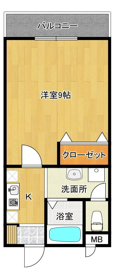 パーシモン茨木の間取り|左右反転です