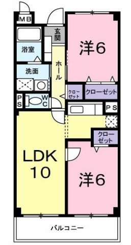 クレッシェンドＷＡＫＯＵの間取り