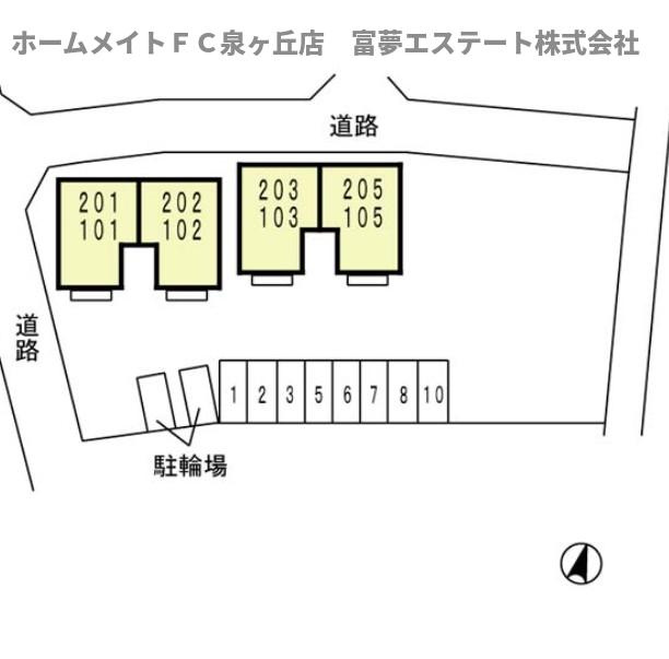 モアエクレールB棟の区画図