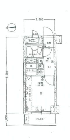 ライオンズマンション王子Ⅵの間取り