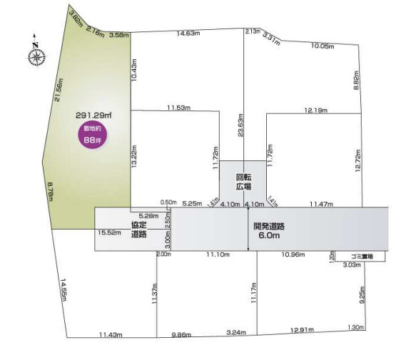 【区画図】 | 北本市本町４丁目　新築戸建　全8棟　1号棟