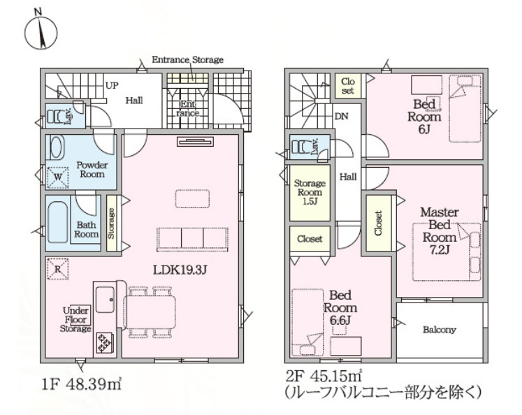 寝屋川市河北中町　第8期　新築一戸建ての間取り|８号地
