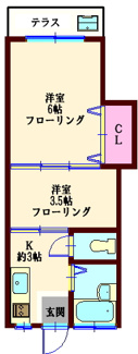 【間取り】 | 堀切ハイツ