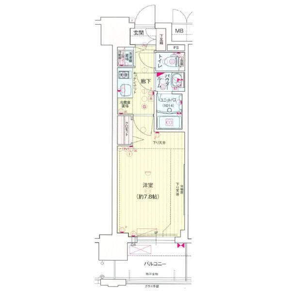 名古屋市千種区内山３丁目の賃貸マンションの間取り