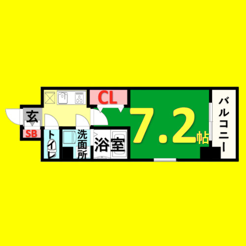 ワールドアイ名古屋城北　名古屋市賃貸　仲介手数料無料の間取り