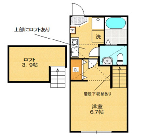 【間取り】 | シティハイツ旭町 | 間取りです。