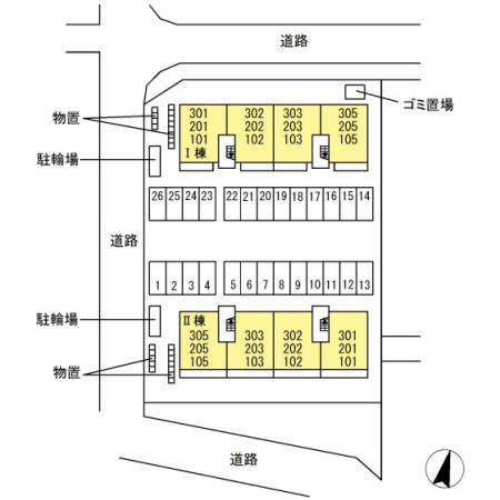 セゾン　Ⅰの区画図