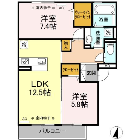セゾン　Ⅰの間取り
