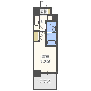 エスリード梅田北の間取り|エスリード梅田北　開放感ある間取り
