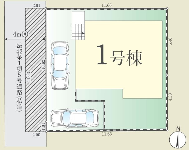 小平市学園東町　西武新宿線　東村山駅　新築戸建の区画図