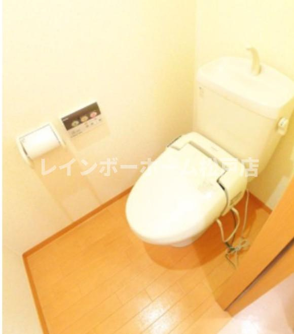 シャンス手数料（賃料の1.10ヵ月）の50％OFF対象物件！のトイレ|落ち着いた色調のトイレです