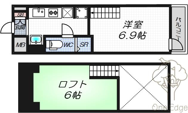 リセス大阪EASTの間取り