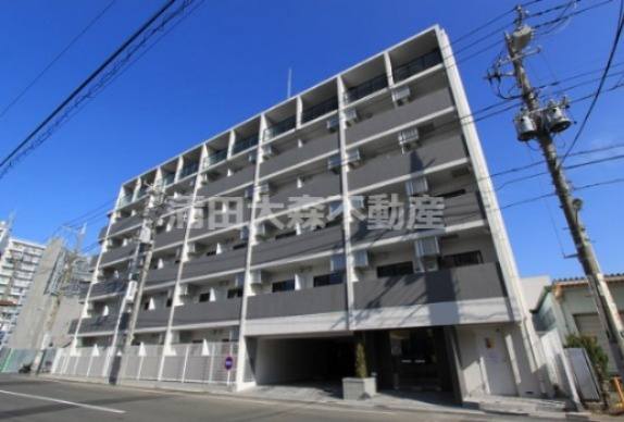 ハーモニーレジデンス池上の外観|2011年12月築　RC鉄筋コンクリート造地上6階建て1K～1LDK総戸数51戸人気分譲賃貸マンション東急池上線池上駅最寄りの東京都大田区池上3丁目　オートロック宅配BOXゴミ捨て場バイク置き場駐車場