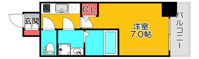 S-RESIDENCEドーム前千代崎の間取り